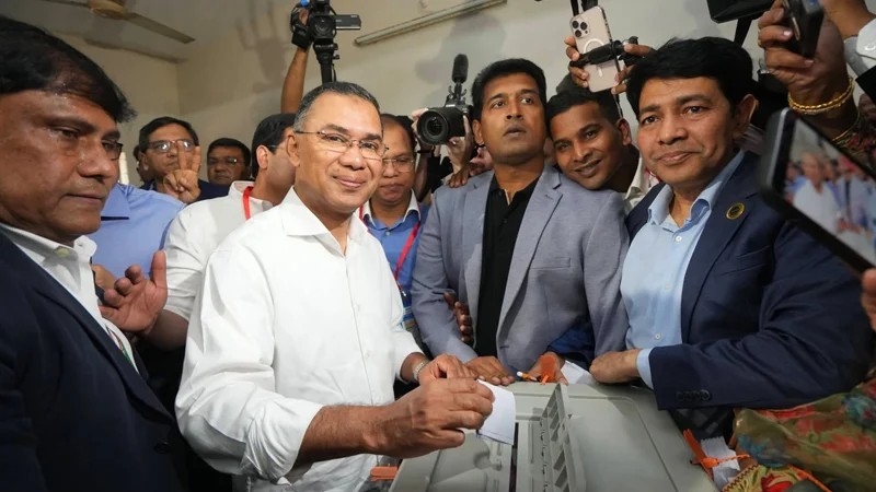 ভোট দিয়েছেন তারেক রহমান